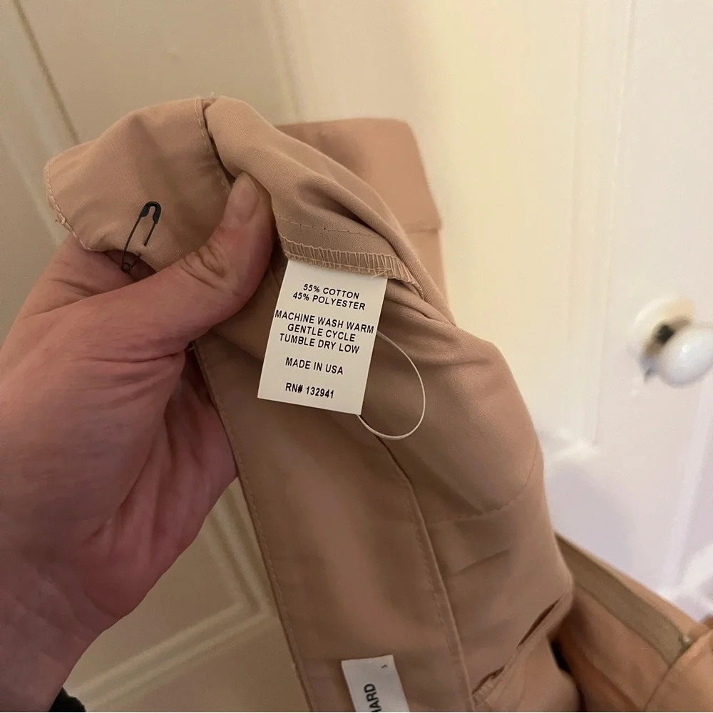 Amanda Uprichard Cream Pleated Trousers Pants Small